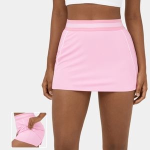 NWT Halara High Waisted Pink 2-in-1 Mini Cool Touch Tennis, Golf Skirt
